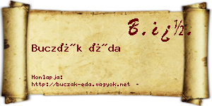 Buczák Éda névjegykártya